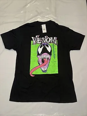 Buy Marvel Venom Black T-Shirt Size L Men's  100% Cotton (Green Purple Pink • 10.24£