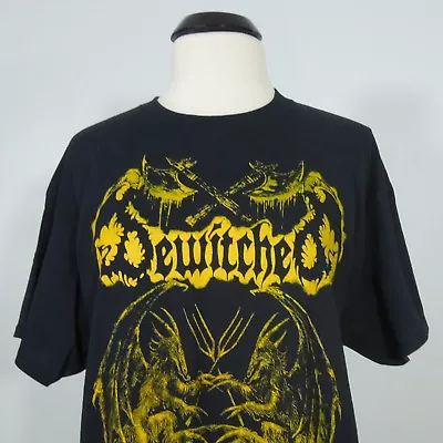 Buy BEWITCHED At The Gates Of Hell L LARGE T-Shirt Black Mens Band Logo • 24.18£