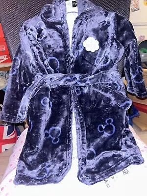 Buy (LAST ONE) Blue Mickey Mouse 3 Piece Pyjamas/dressing Gown Set12-18 Months • 5£