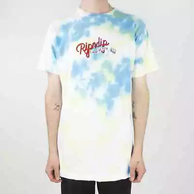 Buy RIPNDIP Raise Da Hell T-Shirt - Yellow & Blue Acid Wash • 30.39£