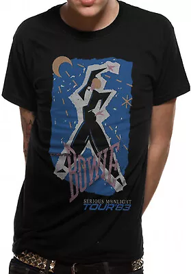 Buy David Bowie Serious Moonlight Tour 1983 Official Tee T-Shirt Mens • 16.06£