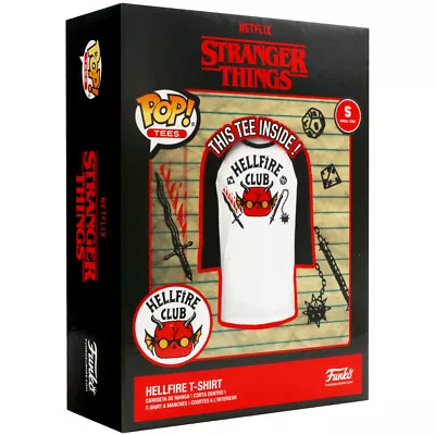 Buy Stranger Things Hellfire Club T-Shirt Long Sleeve Unisex Adult SMALL Funko POP! • 9.99£