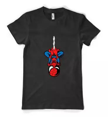 Buy Marvellous Hanging Spiderman Superhero Web Personalised Unisex Kids T Shirt • 14.49£
