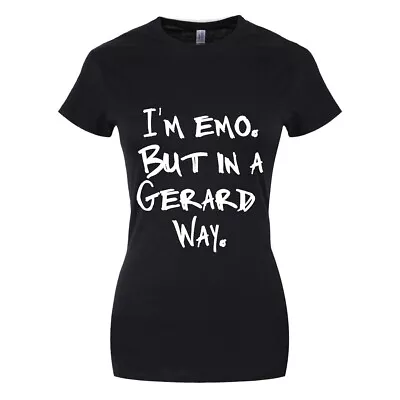 Buy Grindstore Womens/Ladies Im Emo But In A Gerard Way T-Shirt GR3432 • 15.59£