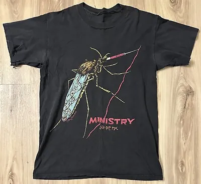 Buy Vintage 1992 Ministry Just One Fix Tour Band T Shirt Double Sided Men’s Medium • 11.28£