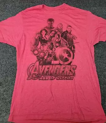 Buy Avengers Age Of Ultron Shirt Adult Large Red Marvel Incredible Hulk Thor G5 • 6.66£