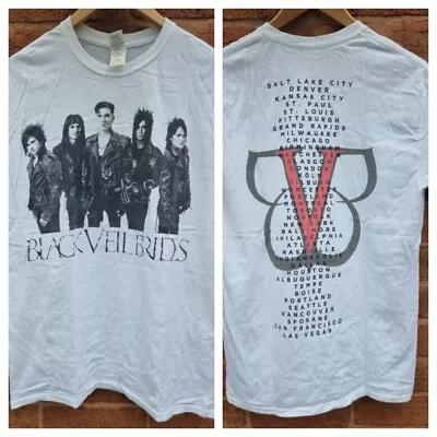 Buy Black Veil Brides T Shirt 2018 Tour Official Gig Merch Backprint White MEDIUM  • 19.99£