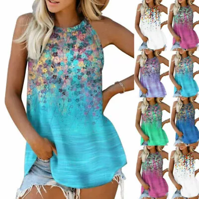 Buy Womens Plus Size Vest Tops Summer Sleeveless Blouse Ladies Tank Cami Tee T Shirt • 5.99£