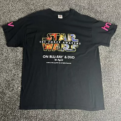 Buy Star Wars The Force Awakens Blu Ray Promo Graphic Print T Shirt Size Large • 17.50£