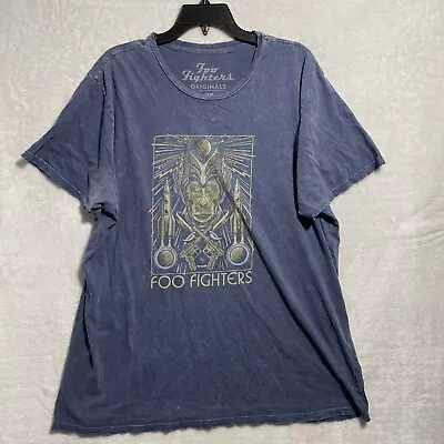 Buy Foo Fighters Womans T Shirt Top Blue Graphic Plus 2X Short Sleeve Crew Neck • 6.40£