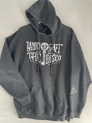 Buy Panic At The Disco Hoodie Mens Large Pullover Front Graphic Concert Band Logo • 29.43£