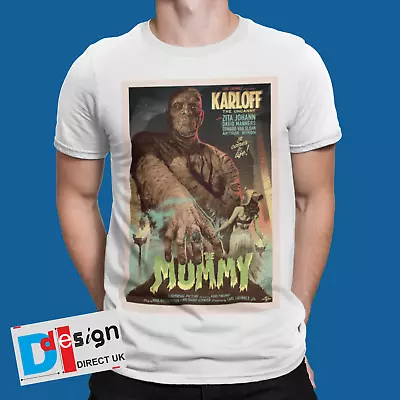 Buy The Mummy T-Shirt Movie Retro Horror Tee. Devil Karloff Classic Vintage Tee • 5.99£