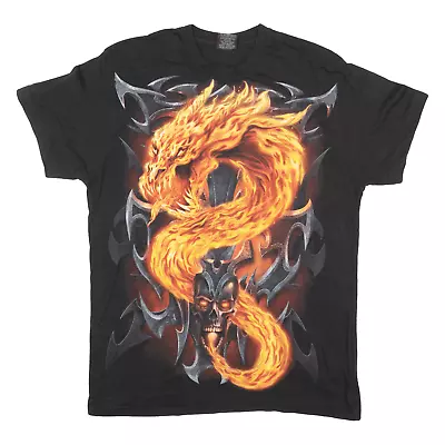 Buy SPIRAL Mens T-Shirt Black M • 6.99£