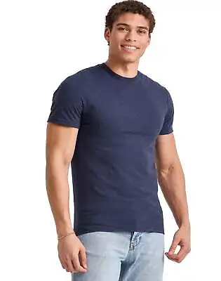 Buy Hanes Men T-Shirt Short Sleeve Tee Lightweight 100% Cotton Standard Classic Fit • 11.87£