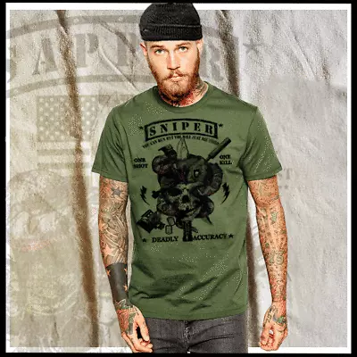 Buy Military Sniper T-Shirt Tactical Assault Specialist Marksman Combat T-Shirt • 18.63£