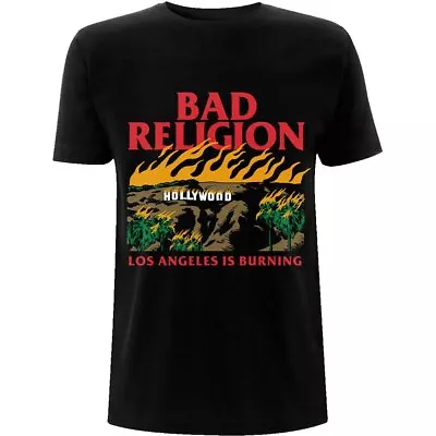 Buy Bad Religion Burning Black Official Tee T-Shirt Mens Unisex • 16.06£