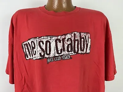 Buy Vintage 90s Joes Crab Shack T-Shirt 2XL Red Me So Crabby Funny Parody Seafood • 5.60£
