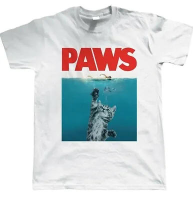 Buy Paws T-shirt Jaws Movie Film Classic Men Women Retro  70s 80s Tee • 6.99£