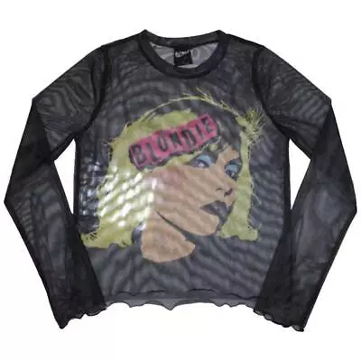 Buy Blondie Ladies Long Sleeve T-Shirt: Punk Poster (Mesh) (Medium) • 17.34£