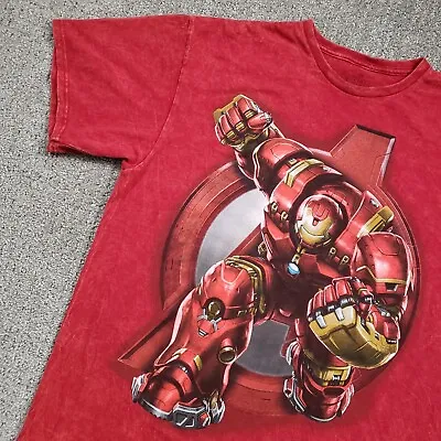 Buy AVENGERS Shirt Mens XL Red Iron Man Hulkbuster Age Of Ultron MCU Marvel • 20.16£