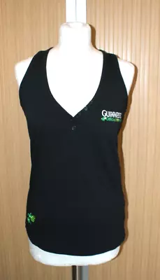 Buy Racer Back- Black T Shirt With Guinness Embroidered Logo-size L • 4.99£