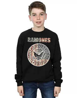 Buy Ramones Boys Flag Seal Sweatshirt • 15.99£