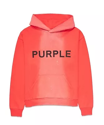 Buy Purple Brand Men French Terry Po Hoody Poppy Red - P447-fhpr223 Size Xl • 178.55£