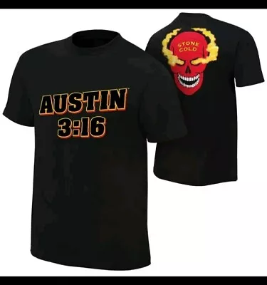 Buy WWE Stone Cold Steve Austin 3:16 Small Red Skull T-Shirt • 34.99£