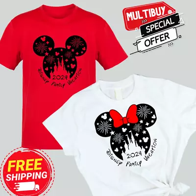 Buy Disney Family TSHIRT Holiday Tour Trip Outfit Disneyland Matching Tee Tops Gift • 3.99£