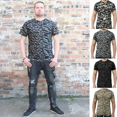 Buy Game Mens Camo T Shirt - Military Digital Camouflage Army Top GMT18 • 8.95£
