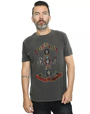 Buy Guns N Roses Men's Distressed Appetite For Destruction Washed T-Shirt • 24.98£