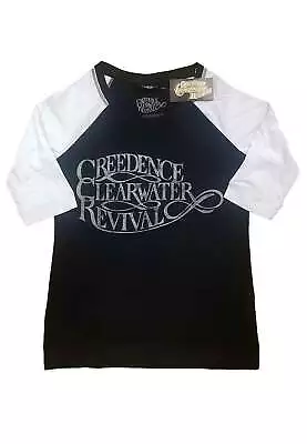 Buy Creedence Clearwater Revival T Shirt Vintage Logo 3/4 Sleeve Raglan Womens XS • 14.95£