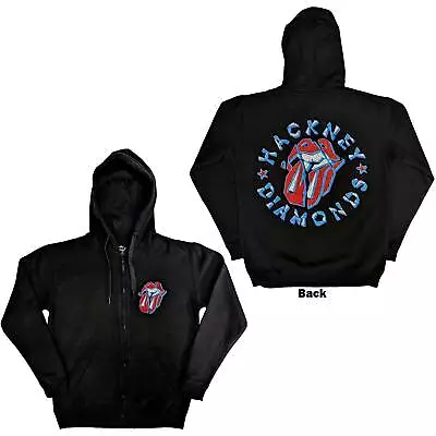 Buy The Rolling Stones Unisex Zipped Hoodie: Hackney Diamonds Stars (Back Print) OFF • 41.56£