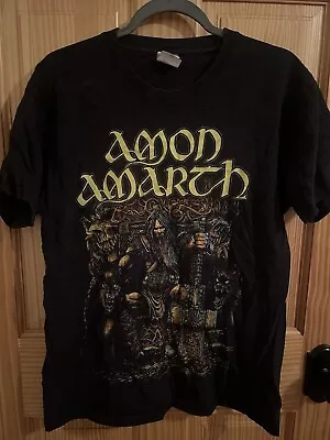 Buy Men’s Vintage Amon Amarth Heavy Metal Rock Black T-Shirt Thor Oden Son Size: L • 18.66£