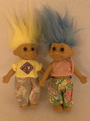 Buy Vintage RUSS TROLL DOLLS  7” X 2  T Shirt & Trousers • 12.99£