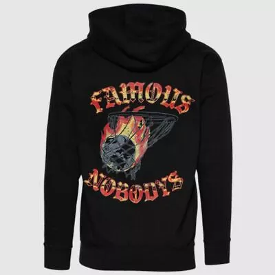 Buy NWT Famous Nobodys Game In Flames Hoodie In Black Size Small- • 37.34£