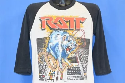 Buy Vintage 80s RATT N ROLL TOUR 1984 HEAVY METAL 3/4 SLV DISTRESSED T-shirt LARGE L • 233.39£
