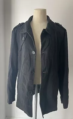 Buy Mens Black Buttoned Smart Coat Size Medium  • 13.99£
