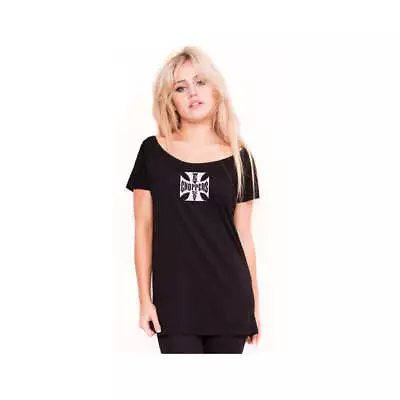 Buy West Coast Choppers Callisto Ladies Motorcycle Motorbike Casual T-Shirt Black • 33.75£