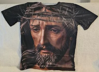 Buy Jesus Crown Of Thorns Blood Religion God Son Religious T-shirt Shirt • 13.58£