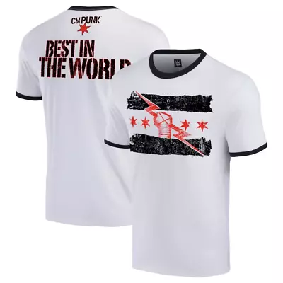 Buy CM Punk Men's T-Shirt WWE Best In The World Ringer Top - New • 14.99£