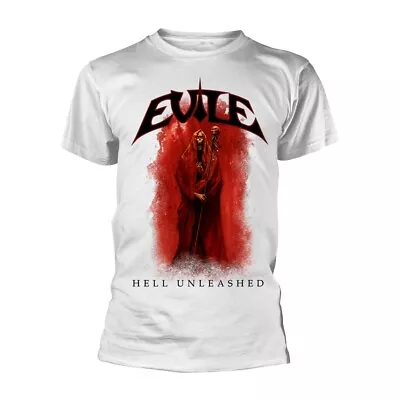 Buy EVILE HELL UNLEASHED (WHITE) T-Shirt, Front & Back Print X-Large WHITE • 22.88£