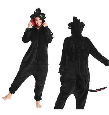 Buy How To Train Your Dragon Pajamas Kigurumi Sleepwears Cosplay Unisex Toothless UK • 20.28£