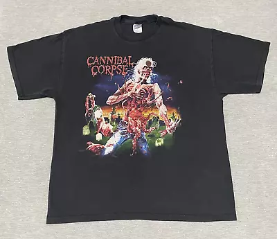 Buy Vintage Cannibal Corpse Shirt Adult XL 2002 Black Distressed Eaten Back To Life • 79.21£