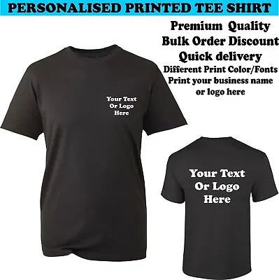 Buy Personalised Any Text / Logo Printed T-Shirt Workwear Uniform Company Tee Top • 9.99£