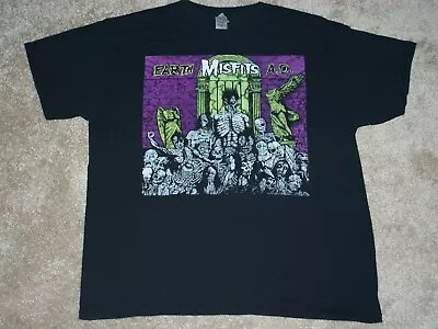 Buy MISFITS Earth A.D. T-SHIRT L Samhain Danzig Black Flag Necros Circle Jerks PUNK • 18.64£