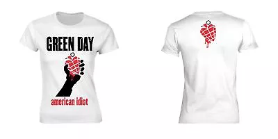 Buy Green Day - American Idiot Heart (White) (NEW LADIES T-SHIRT ) • 11.43£