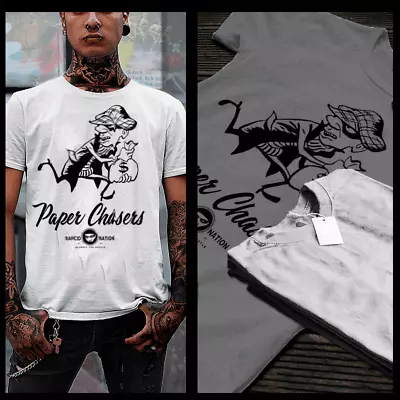 Buy Gangster T-shirt Gimme The Loot  Urban Hip Hop Hustle Mafia Mob Thug White Tee  • 18.63£