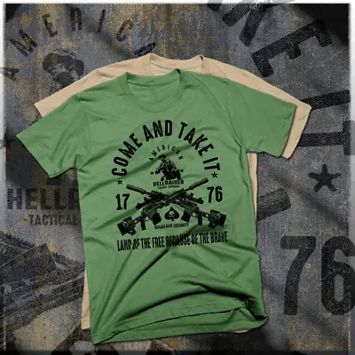 Buy Molon Labe T-Shirt America Land Of The Free Come And Take It 1776 Warrior Tee • 18.63£