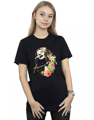Buy Janis Joplin Women's Floral Pattern Boyfriend Fit T-Shirt • 15.99£